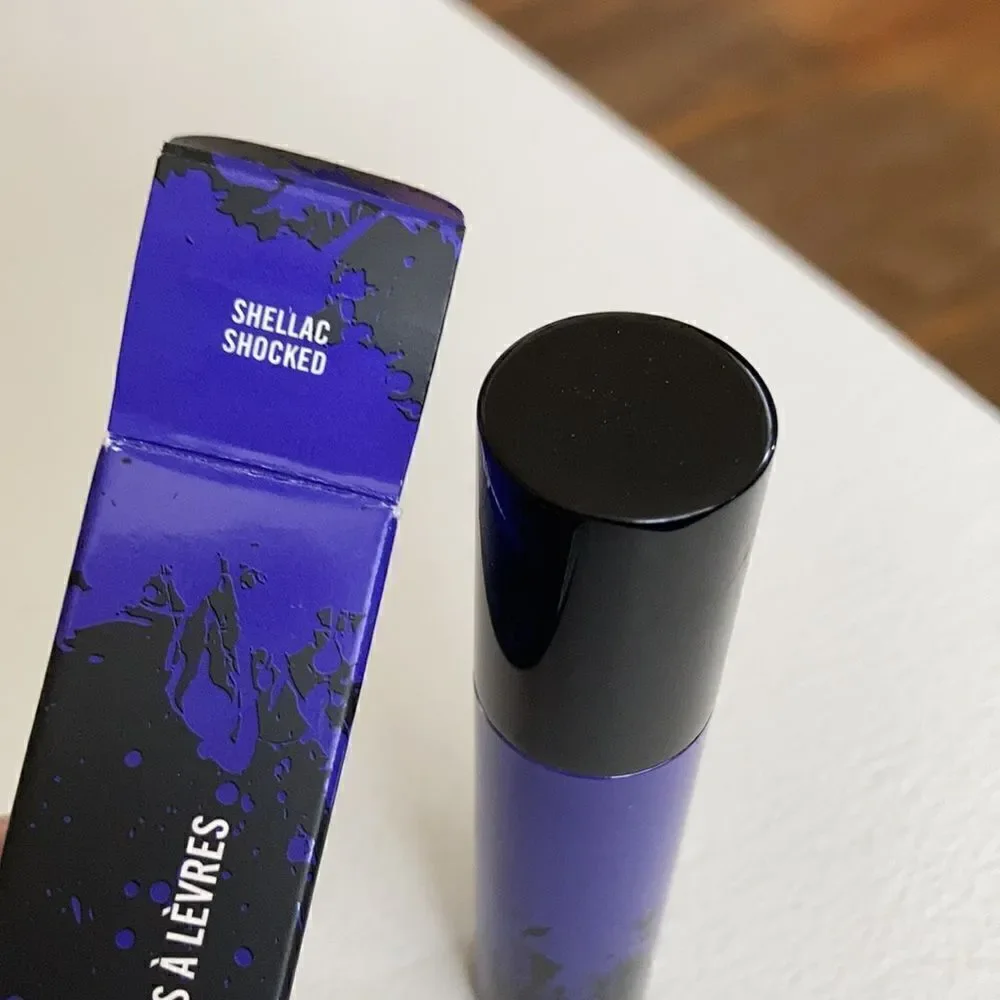 1 LEFT! Mac Patent Paint Lip Lacquer Shellac Shocked